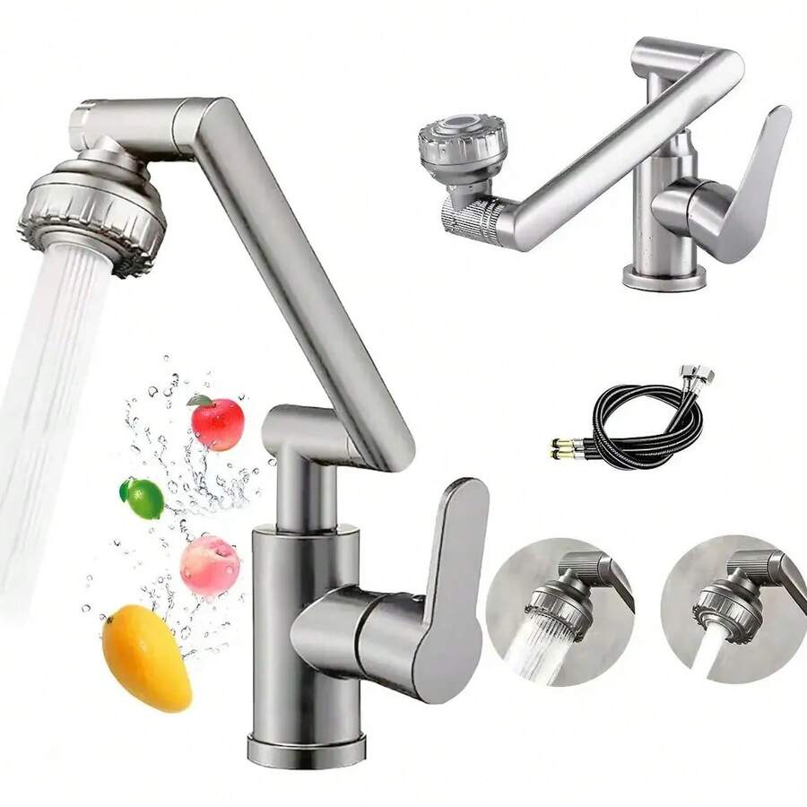 Grifo Cocina Acero Inoxidable Mezcladora Fregadero 1080° - Unitalla - Ver 1