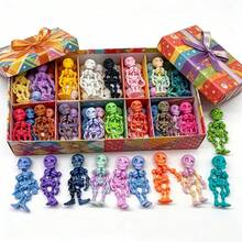 10 Buah Figur Mini Kerangka Berwarna-warni dengan Sendi yang Dapat Digerakkan, Berbagai Bentuk, untuk Dekorasi Meja DIY, Aksesori Bermain, Dapat Digunakan Sebagai Dekorasi Pesta, Pajangan Jendela, Pengisi Kotak Hadiah , Hadiah Kecil Interaktif untuk Liburan Taman Kanak-kanak, Hadiah Undian Berhadiah Acara - Kerangka kecil - View 6