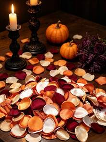 100/200/500/1000pcs Autumn Color Artificial Rose Petals, Suitable For Romantic Proposal And Confession, Gift Box Filling, Flower Basket Decoration, Aisle Scattering, Birthday, Graduation Ceremony, Wedding, Party And Halloween Decoration - Multiple Styles - View 9