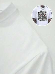 1pieza Camisetas para Hombres Ropa para Hombres Ropa para Hombres 180G Negro y Blanco con Tema de Juegos, Siempre Patrón de Juegos, Impresión de Alta Calidad, Cuello Redondo - Blanco - Ver 6