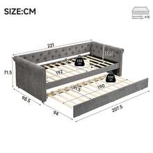 Sofa Bed Frame Grey 221 X 98.5 X 71.5 Cm - Grey - View 4