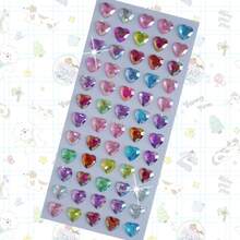Heart Shape Rhinestone Stickers Self Adhesive, Multi Colors Blue White Red Pink Purple Mixed Crystal Gem Stickers For DIY Crafts Phone Case Scrapbooking Kids Handmade Decor - Multicolor - View 12