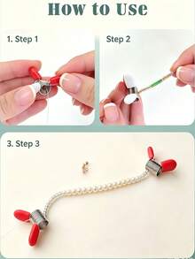 DIY Beading Accessories: Spring-Loaded Bead Stoppers With Protective Rubber Sleeve - Prevent Beads From Slipping - Essential Tool For Handmade Jewelry Making (Random Color) - Multicolor - View 12