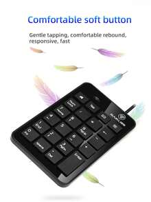 RAIKU Keyboard Input Eksternal Laptop/Mesin Kasir/Personal Laptop dengan Tombol Numerik Mini USB 23 Tombol - View 9