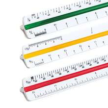 Architectural Triangular Ruler Set With 12 Inch Triangular Scale 11 Inch 30/60 And 8 Inch 45/90 Triangles - Clear - View 3