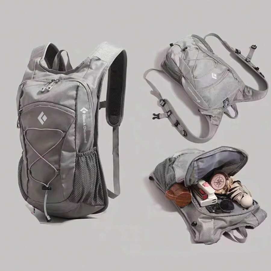 Ransel Ringan Black Diamond 18L untuk Aktivitas Luar Ruangan, Lari, Mendaki Gunung, dan Hiking - Tas Off-Road - Grey - View 1