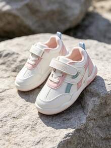 1 par de zapatillas deportivas casuales para niños, bebés y niños pequeños, zapatos de skate, primavera verano, cuero transpirable, cómodos, de moda, con cierre de gancho y bucle, zapatos para niños para todas las estaciones, primavera otoño, nuevos zapatos de cuero transpirables para niños, estilo preppy, zapatos para niñas, zapatos para bebés, zapatos para niños pequeños, zapatos para caminar, uso al aire libre - Rosa - Ver 3