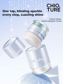CHIOTURE Galaxy Shimmer 高光粉，鑽石閃亮高光粉，強烈閃耀珍珠光澤，多用途亮彩粉，適用於臉部、眼內角與身體，細緻閃亮修容粉，適合初學者 - 02 Wizard of Oz - 查看 1