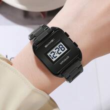 SKMEI 2597 Digital Watch Aluminum Alloy Metal Band Time & Date Display 30M Water Resistant Minimalist Unisex Wristwatch - one-size - View 8