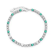 1pc S925 Sterling Silver All-Match Bracelet, Multiple Colorful Zirconia Tennis Chain And Bead Chain Styles, Compatible With DIY Beaded Pendants, Minimalist Luxury Style, Includes Extension Chain For Adjustable Size, Comes With Gift Box, Versatile Handmade Jewelry All-Match Silver Chain Accessory - Multicolor - View 16