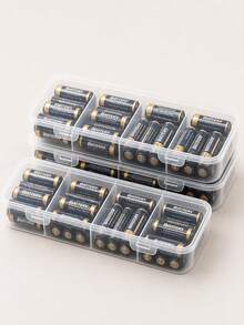 4-Compartment Multi-Function Data Cable Storage Box, Transparent With Lid Battery Storage Box, Divided With Lid Keycap Storage Box, Suitable For Home Organization, Large Capacity Transparent Visible Storage Box - Multicolor - View 6