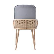 Dining Chair Set Velvet Grey - 6 Piece Set - 灰色 - 查看 11
