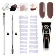 1pc Gel Nail Enhancement Set, Includes Sliding Nail Polish, Double Layer Nail Tips And Nail Clips, Suitable For Multi-Layer Gel Nails, Perfect For Beginners To Experience DIY Nail Art At Home - Multicolor - View 10