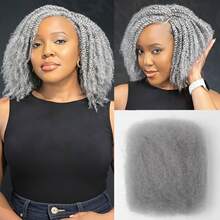 Karida Afro Kinkys Loose Hair Bundles, For Dreadlock Extensions And Repair, 12-18 Inch Twisted Faux Wool Synthetic Hair, 1 Pack 100g Natural Black, Suitable For Braiding, Smooth Remy Loose Hair, No Joints, Peruvian Afro Kinkys Curly Hair - Multicolor - View 16