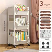 Multi-Layer Rolling Storage Cart With Wheels, Bookshelf Organizer For Toys And Sundries, Floor-Standing Multifunctional Storage Rack For Bathroom, Living Room, Washroom And Home Use - View 8