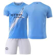 26 camisetas de fútbol azules del Manchester City para el hogar, número 9 Haaland, número 10 Grealish, número 11 De Bruyne, número 17 De Bruyne. - Amarillo - Ver 12
