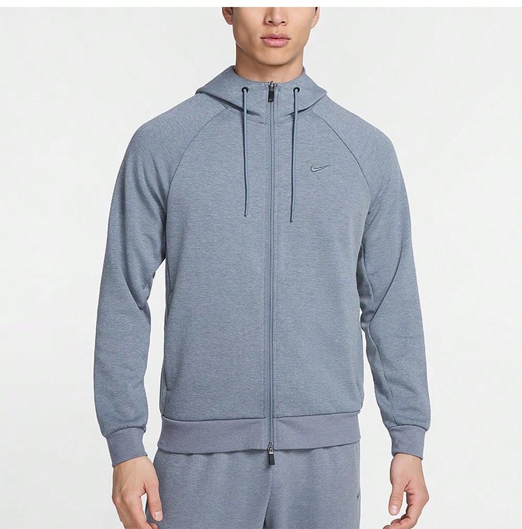 NIKE Dri-FIT Men's Versatile Lightweight Comfortable Hooded Casual Sports Training Running Jacket FZ0968-065 - Dusty Blue - View 1