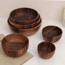 4in-2pcs Rosewood Bowl Mixing Bowl Rice Bowl Set - Brown - View 13
