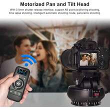 Professional Multifunctional Motorized Panoramic Head With 360° Rotation - Tilt And Wireless Remote Control For Camera - Black - View 5
