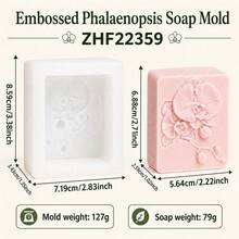 Embossed Flower Soap Mold Maple Leaf & Phalaenopsis Orchid Silicone Soap Mold For Handmade Soap DIY Aromatherapy Candle Plaster Craft Home Decor Gift - Mold - View 10
