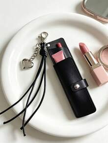 Bow Star Keychain With PU Lipstick Case,Portable Lipstick Holder With Mirror,Stylish Bag Charm,Lip Balm Storage Case,Handbag Decor,Gifts For Girls - Multicolor - View 7