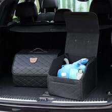 Car Trunk Storage Box Leather MultifunctionalVehicle Foldable Storage Box Organizer Car InteriorAccessories - Multiple Styles - View 5