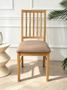 Elastic Stretch Dining Chair Seat Cover | Breathable Milk Silk Material, Removable Washable Chair Cushion Slip Cover, Universal Fit Dining Seat Protector. - Light Coffee - View 13