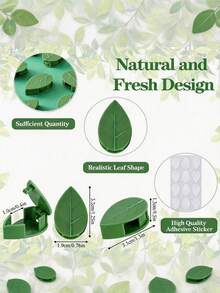 Seamless Wall Climbing Clips, No-Drill Self-Adhesive Plant Vine Support, Green Ivy Watermelon Fixing Hooks, Invisible Wire Cable Organizer, Garden Home Office Balcony Decor - Multicolor - View 3