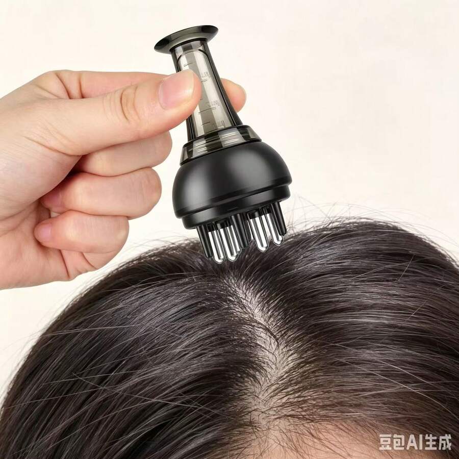 موزع تدليك بكرة كروية جديد لفروة الرأس لتطبيق زيت الشعر مينوكسيديل 1-5 مل، مشط لتطبيق سائل نمو الشعر - مشاهدة 1