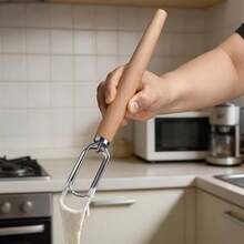 1pc Home Sourdough Starter Stirring Stick Flour Fermentation Mixer Danish Dough Whisk Cake Baking Tool Suitable For Home Baking/Private Dessert Shop/Baking Enthusiasts - View 1