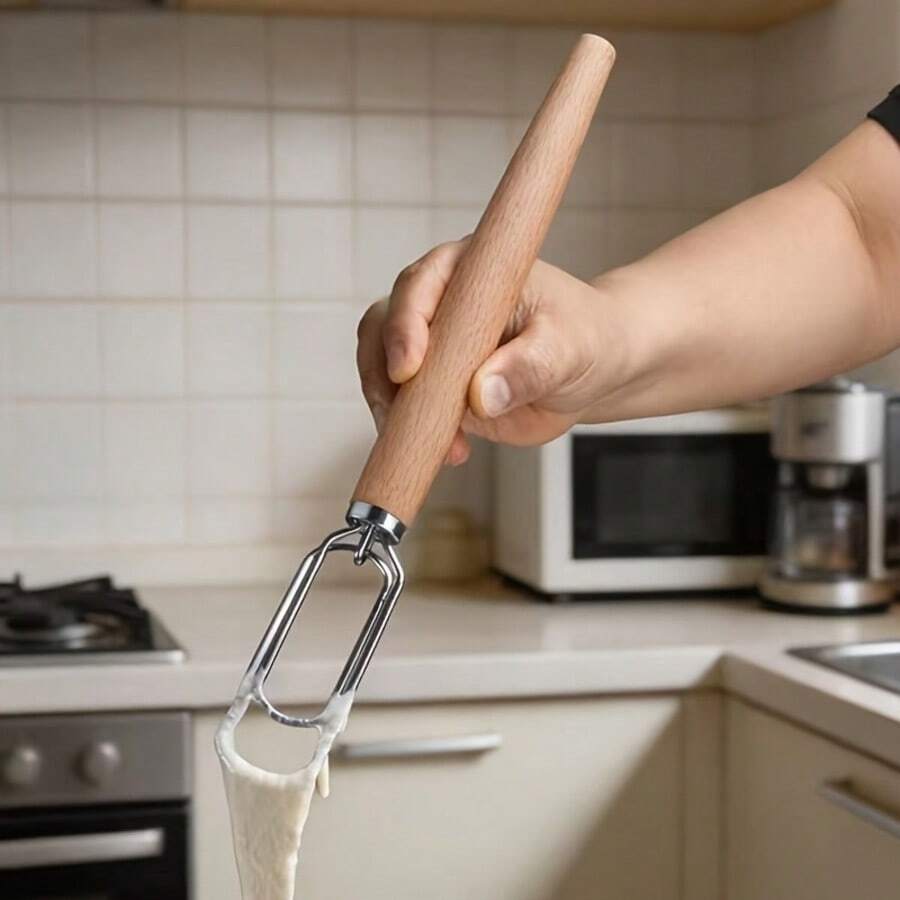 1pc Home Sourdough Starter Stirring Stick Flour Fermentation Mixer Danish Dough Whisk Cake Baking Tool Suitable For Home Baking/Private Dessert Shop/Baking Enthusiasts - View 1