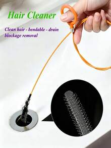 Multi-Functional Pipe Unclogger - Made Of Stainless Steel And Wear-Resistant Nylon, Suitable For Various Household Pipes, Can Clear Hair, Soap Scum And Other Blockages, Convenient And Easy To Use To With Various Clogging Problems - Drain Auger - View 6
