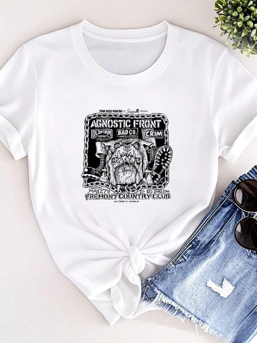 Women T-Shirts - 白色 - 查看 1