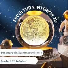 2pcs LED 3D Moon And Saturn Crystal Ball Night Light - 2pcs - View 3
