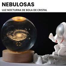 2pcs LED 3D Moon And Saturn Crystal Ball Night Light - 2pcs - View 6