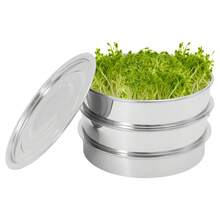 YUNRUX Stackable Stainless Steel Seed Germination Kit, Seed Germination Kit, Stainless Steel Seed Germination Tray - B - 查看 1