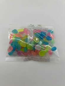 1 Pack Random Color 1cm Glow Pebbles, Fluorescent Luminous Decorative Stones, Suitable For Aquarium Fish Tank, Garden Path, Patio, Lawn, Yard Landscape DIY Decoration - B - View 9