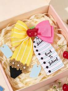 1Pc Pencil Hair Clip, Bow Hair Clip, Suitable For Back To School Season, Daily Wear Hair Accessories, Women's Hair Accessories, Women's Accessories - Multicolor - View 4