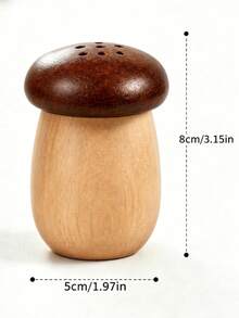 1pc Mushroom Toothpick Holder, Multifunctional Portable Walnut Wood Solid Toothpick Box, Creative Cute Adjustable Detachable Cartoon Acorn Toothpick Can, Portable Minimalist Toothpick Storage Box, Premium Floss Toothpick Bucket, New Creative Storage Box, Light Luxury Premium Home Daily Use - Multicolor - View 3