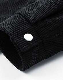 Men's Autumn Outdoor Sports Casual Corduroy Jacket, Minimalist Fashion Jacket - Black - View 7