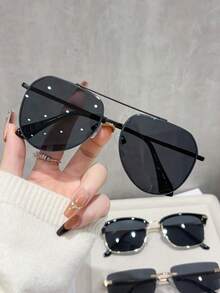3 pares de gafas de sol de moda para hombre, mezcla perfecta de estilo moderno y encanto vintage, adecuadas para conducir, deportes al aire libre, viajes, vacaciones, fiestas, se adaptan a todas las formas de rostro - Multicolor - Ver 2