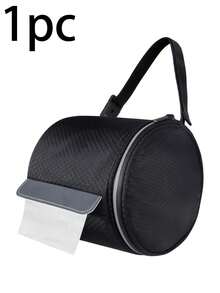 1pc Portable Foldable Toilet Paper Holder With Adjustable Strap, Cat-Proof Honeycomb Tissue Dispenser, Large Capacity Storage Rack, Fabric Finish, Suitable For Camping, Home And Office, Camping Toilet Paper Holder, Camping Essentials, Wall-Mounted Storage - Multicolor - View 13