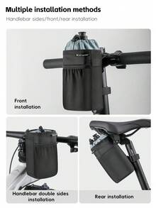 WEST BIKING Insulated Bicycle Water Bottle Bag 3 Point Secure Mounting Multi Functional Cycling Gear Storage Bag - Multicolor - View 7