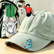 Golf Ball Marker With Magnetic Hat Clip, OK Gesture Hat Clip, Fun Gift For Male And Female Golfers - Multicolor - View 1