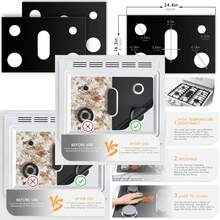 2 Pack Gas Stove Burner Cover, Stove Guard Stove Top Protector, Gas Stove Burner Liners, Compatible With Samsung Gas Stove Range, For Kitchen Cooking, Reusable, Non-Stick And Washable 24.4 X 16.3inch - As Pic - View 9