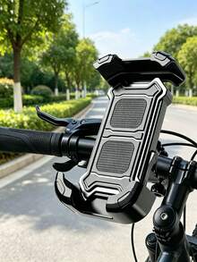 Motorcycle Phone Holder, 4-Claw Auto-Lock Anti-Shake 360° Rotation, Bicycle Phone Clip, Electric Scooter Clip, Supports GPS Navigation Delivery Riding, Practical Motorcycle Accessory, Can Be Installed On Handlebar And Rearview Mirror - A - View 1