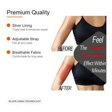 1 Pair Sauna Arm Bands - Enhanced Sweat Arm Bands With Silver Lining For Weight Loss And Fat Burning Fitness - Silver - View 7