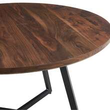 110*110*75cm MDF Top Table With Metal Leg Dining Table - 棕色 - 查看 8