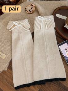 1 Pair Women's Leg Warmers, Autumn/Winter Warm Solid Color Slimming Leg-Flattering Cuffed Slouch Leg Warmers, Match With Skirts, Multiple Styling Options - Multicolor - View 16