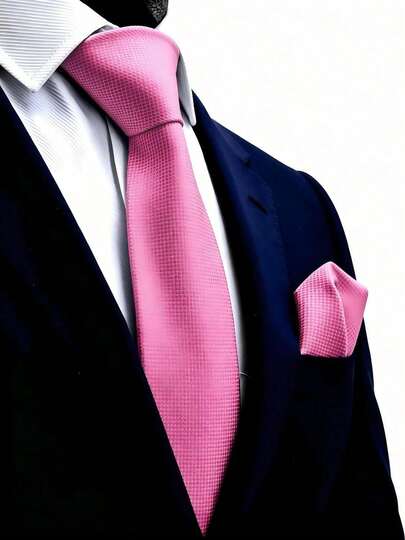 1pc 8cm Fine Striped Men's Tie, Fashionable Versatile Elegant, Business Workplace, Wedding Party, Daily Wear
